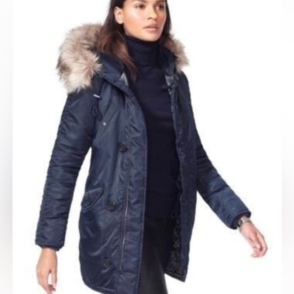 J.Crew Long Military Winter Parka Puffer XL - Picture 4 of 13